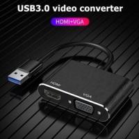 ราคา อะแดปเตอร์วิดีโอ USB 3.0 เป็น HDMI VGA, USB To HDMI VGA 1080P AV Converter รองรับ 2K สำหรับคอมพิวเตอร์ตั้งโต๊ะโน๊ตบุ๊ค (40527054759)