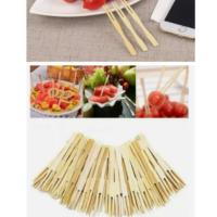 ราคา ส้อมผลไม้ ส้อมผลไม้ไม้ไผ่ ส้อมผลไม้ไม้88มม แพ็ค100ชิ้นมินิค๊อกเทลชิมส้อมจิ้มผลไม้พรรค (29183238046)