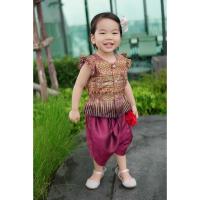 ราคา ชุดไทยเด็ก สีเลือดหมู J6-Maroon (4138689175)