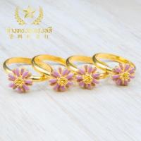 ราคา YHLG️ แหวนทองลายดอกไม้ลงยาเชียงใหม่[น้ำหนัก1สลึง] (7856132418)