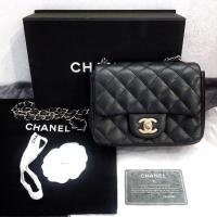 ราคา ❌❌SOLD❌❌[แท้/พร้อมส่ง] Used like new Chanel mini 7" caviar pearly black ghw (187825332)