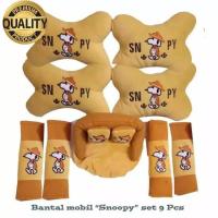 ราคา แพ็คเกจหมอนรถ Snoopy 9 ชิ้น / 2 in 1 & 3 in 1 Snoopy Car Headrest Set (25497312835)