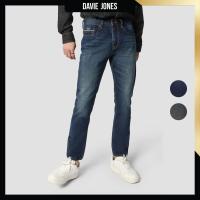 ราคา DAVIE JONES กางเกงยีนส์ ริมแดง Selvedge Slim Fit Jeans SO0002 สีกรม เทา (25863686124)