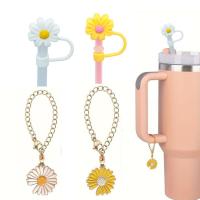 ราคา Sugaw ขวดน ้ ําจี ้ 10 มม.ฟางชุด Daisy Charm ส ่ วนบุคคลหมวกฟางซิลิโคนป ้ องกันฟางปลั ๊ กฟางฝาฟางสําหรับ Stanley Tumbler (24429908363)