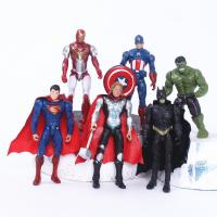 ราคา 6 ชิ้น 11 ซม.Marvel Avengers ซูเปอร์ฮีโร่ Infinity War Iron Man Hulk อเมริกันกัปตัน Thor Super Heroes ตัวเลขของเล่น (28991450584)