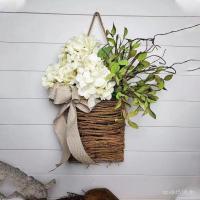 ราคา ตะกร้าดอกไม้พวงมาลัยไฮเดรนเยียตกแต่งประตูจําลองดอกไม้2025ฤดูใบไม้ผลิประตูแขวนตะกร้าดอกไม้สินค้าใหม่ฤดูใบไม้ผลิจําลองตะกร้า ว3แบบนี้ (48953019749)