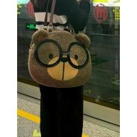 ราคา กระเป๋าสะพาย Tote Cute Plush Bear Cream Bear (49603455405)