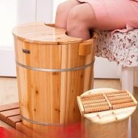 ราคา ถังแช่เท้าไม้สน ถังแช่เท้า ถังล้างเท้า อ่างแช่เท้าไม้ ถังแช่เท้า การบำบัดเท้า (53102071720)