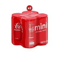 ราคา โค้ก น้ำอัดลม รส ออริจินัล 180 มล. 4 กระป๋อง x2 (19204699543)