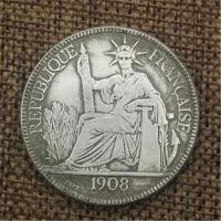 ราคา แฟรนซิส สาธารณรัฐ 1908 เหรียญเงินทองแดงสีขาวเก่าต่างประเทศเงินดอลลาร์คอลเลกชันเหรียญโบราณสามารถเป่า 25/3.111.25 *** (49252110595)