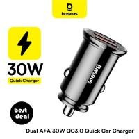 ราคา Baseus Car Charger 30W Max A+A Dual USB-A Mini Car Charger (40970579974)
