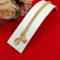 ราคา (รับประกัน 6 เดือน)สร้อยข้อมือลายผ่าหวายกลมห้อยหัวใจ เทียบเท่าน้ำหนัก 2 บาท 7.2 นิ้ว หุ้มเศษทองเยาวราช ใส่แทนของแท้ได้ (28201539614)