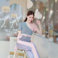 ราคา งานป้าย Nannapat : จั้มสูทขายาวผ้าทอลายชิโนริงานทูโทร (13784323400)