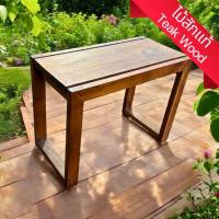 ราคา ม้านั่ง เก้าอี้ยาว เก้าอี้สนาม ไม้สัก ทำสี มินิมอล ทรงสี่เหลี่ยม 60x30x46cm งานทำมือ Classic Box Teak Wood Bench (25086057655)