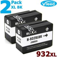 ราคา [สต็อกประเทศไทย]2 Pack 932XL BK Ink Cartridge 932 XL Black Capacity Print Inkjet Compatible for HP Officejet 6100 (9417307255)