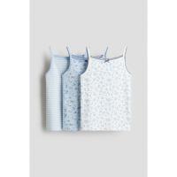 ราคา H&M(เอชแอนด์เอ็ม) ชุดเสื้อสายคอตตอน 3 ชิ้น แบบสายรัด Girls 3-pack cotton strappy tops 1269295_2 (41312341075)