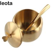 ราคา ลีโอตะ ชามน้ําตาล,ความจุขนาดใหญ่ทองเงินขวดเก็บ,ที่มีประโยชน์ทนทานสแตนเลสที่มีฝาปิดช้อนขนาดเล็กเครื่องปรุงภาชนะอุปกรณ์ครัว (40410337076)