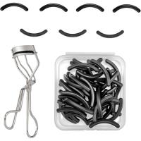 ราคา ใช้งานร่วมกับ Tweezerman Eyelash Curler Refills,28 Pack Silicone Eye Lash Curlers Refill Pads ใช้งานร่วมกับ Tweezerman Eyelash Curler, สีดํา (53751864810)