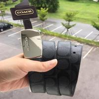 ราคา Coach belt พร้อมส่ง รุ่นหัวทึบ ลาย c สีเทาดำ (40518217)