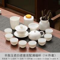 ราคา Dehuaแกะ-ไขมันหยกสีขาวชุดชาสไตล์เรียบง่ายโฮมออฟฟิศKung Fuแกะ-ไขมันหยกกาน้ำชาขายส่ง (24934036713)