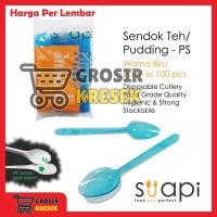 ราคา [LBR] T101 PS SUAPI ช้อนชาพุดดิ้งพลาสติกสีฟ้าเกรดอาหารขายส่ง (22262469517)
