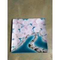 ราคา จานโชว์ Cloisonne, เครื่อง Cloisonneจานตกแต่ง จานสี่เหลี่ยม ดอกซากุระขนาด17x17cmสินค้ามือสองจากตู้ญี่ปุ่น (23275712906)