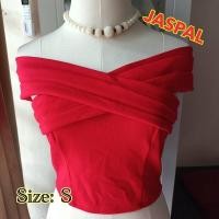 ราคา Jaspal,เสื้อเปิดไหล่สีแดงsizs:S(used) (16980910316)