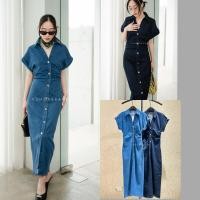 ราคา เดรสยีนส์แขนสั้น เดรสยีนส์แบบยาว Vshop 8801-20 (53700116169)