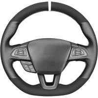 ราคา MEWANT ฝาครอบพวงมาลัย Hand-Stitch Suede & ฝาครอบพวงมาลัยหนังแท้สําหรับ Ford Focus ST RS 2015-2018 (54652438936)