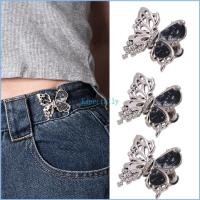 ราคา ESP 3PCS Hollow ผีเสื้อเอวกระชับ Pin ปุ่มฟิตเนสสําหรับกางเกงยีนส์หลวมกางเกง (49402896003)