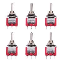 ราคา Mxuteuk 6pcs Momentary Mini Miniature Toggle Switch 3 เทอร์มินัล 3 ตําแหน่ง SPDT (ON)/ปิด/(ON) สําหรับรถยนต์ Dash Dash Dash Dash Dash Dash Dash Dash Dashboard 5A 125V 2A 250V MTS-123 (56952022351)
