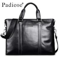 ราคา ❤ Padieoe Mens Business Bag กระเป๋าหนังวัวแท้กระเป๋าเอกสารแล็ (28556177485)