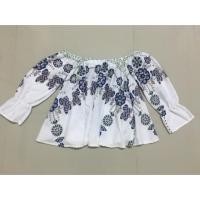 ราคา เสื้อปาดไหล่สกรีนลายดอก (629970296)