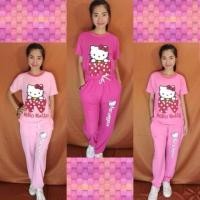 ราคา ชุดเสื้อกางเกงขายาวคิตตี้ ผ้าโปโล ใส่ออกกำลังกาย❤️ (1292486467)