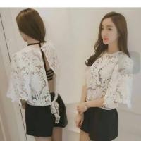 ราคา ✨✨New Arrival✨✨ เสื้อลูกไม้แขนกระดิ่ง เว้าหลัง มีสายผูกช่วงเอว ลูกไม้เนื้อดี งานสวยชนแพลต ได้ไปไม่มี (18822990)