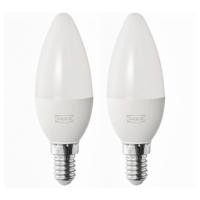 ราคา [IKEAแท้ ถามก่อนสั่ง] SOLHETTA ซูเฮตต้า หลอดไฟ LED E14 470 ลูเมน, หลอดจำปา/แก้วฝ้า (47751078389)