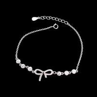 ราคา สร้อยข้อมือริบบิ้นเงิน 925 ชุบทองขาว-ทนสนิม-เครื่องประดับสตรี (42322701170)