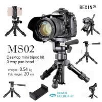 ราคา ขาตั้งกล้องขนาดเล็กกล้อง DSLR HP Handphone BEXIN MS02 ขาตั้งวิดีโอหัวบอล (27609938082)