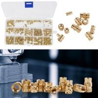 ราคา 308 ชิ้นเกลียวแทรกทองเหลืองความร้อนชุดใส่ M2 M2.5 M3 M4 M5 M6 เมตริก Knurled Nuts Assortment ชุดสําหรับ 3D การพิมพ์ SHOPTKC9449 (43369009367)