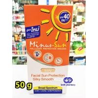 ราคา Exp.12/2026 [หลอดใหญ่50g] Minus Sun SPF40 ไมนัส ซัน Minus Facial Sun protection SPF40 PA+++ 50กรัม สีเนื้อ Ivory 50g is (435625465)