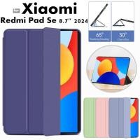 ราคา for Xiaomi Redmi Pad SE 4G 8.7 inch 2024 Tablet Cover PU Leather Case With Slim Silicon Smart Magnetic Stand Flip Case (26608918943)