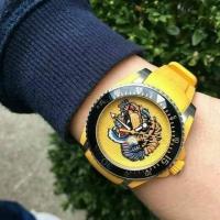 ราคา GUCCI Dive Embroidered Tiger Dial Silicone Strap Watch (2322137984)