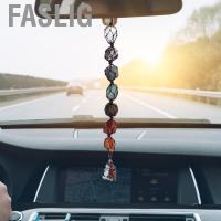 ราคา Faslig Chakra หินตกแต่ง 7 สี Healing คริสตัลอัญมณีจี้ธรรมชาติแขวนรถบ้านเครื่องประดับ (41923724901)