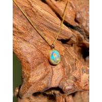 ราคา พลอยโอปอล สร้อยหิน โอปอล Silver Opal Necklace โอปอล อัญมณีแห่งความรัก พลอยโอปอ (24555138785)