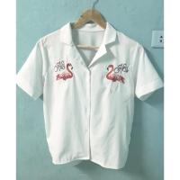 ราคา เสื้อเชิ้ต ปักลายฟามิงโก้ (389837303)