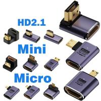 ราคา อะแดปเตอร์สายเคเบิลที่รองรับ HDMI mini micro HDMI เป็น HDMI 2.1 Converter 48Gpbs 8K60HZ 4K120HZ สําหรับ HDTV โปรเจคเตอร์ PS4 PS5 แล็ปท็อป PC (27135121353)