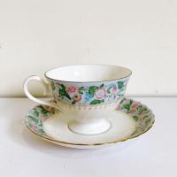 ราคา ์Narumi ชุดกาแฟสีเขียวลายดอกไม้ วินเทจ (23738227184)