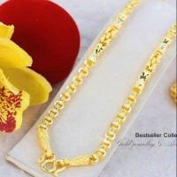 ราคา สร้อยคอทอง งานหุ้มทอง 5 ไมครอน สวยหรูดูดี (2603618273)