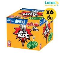 ราคา [ทั้งหมด 6 ชิ้น] ช้างเวป ยาจุดกันยุงแบบประหยัด 480 กรัม CHANG VAPE COIL ECONOMY 480 G. (11380262811)