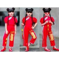 ราคา ชุดตรุษจีนเด็ก ชุดอาหมวยเสื้อ+กางเกง (26322966509)